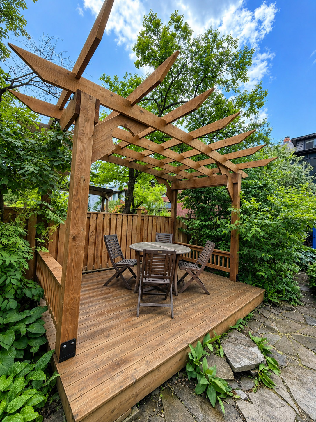 Curved Timber Pergola